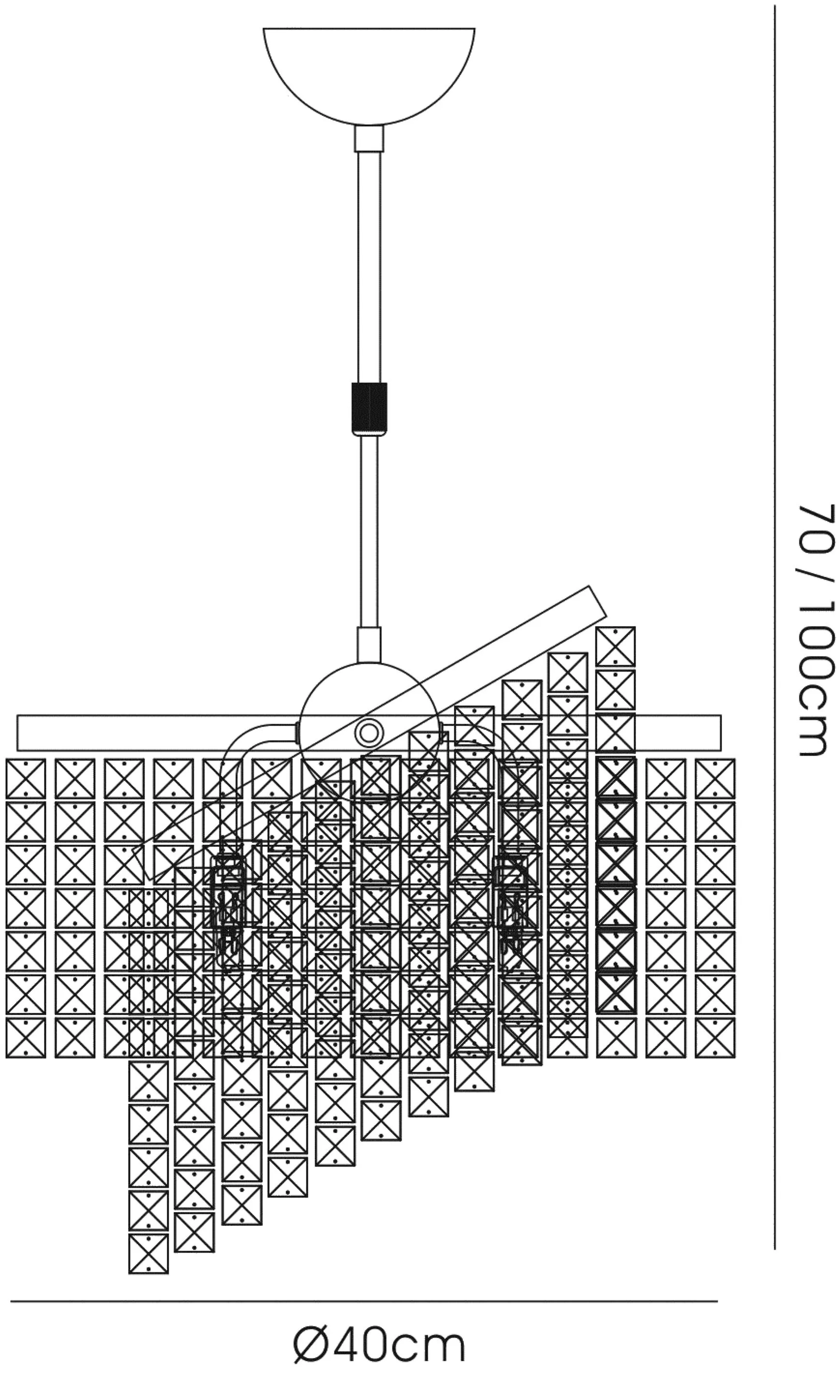 Cortina Crystal Ceiling Lights Diyas Ringed & Square Crystal Fittings